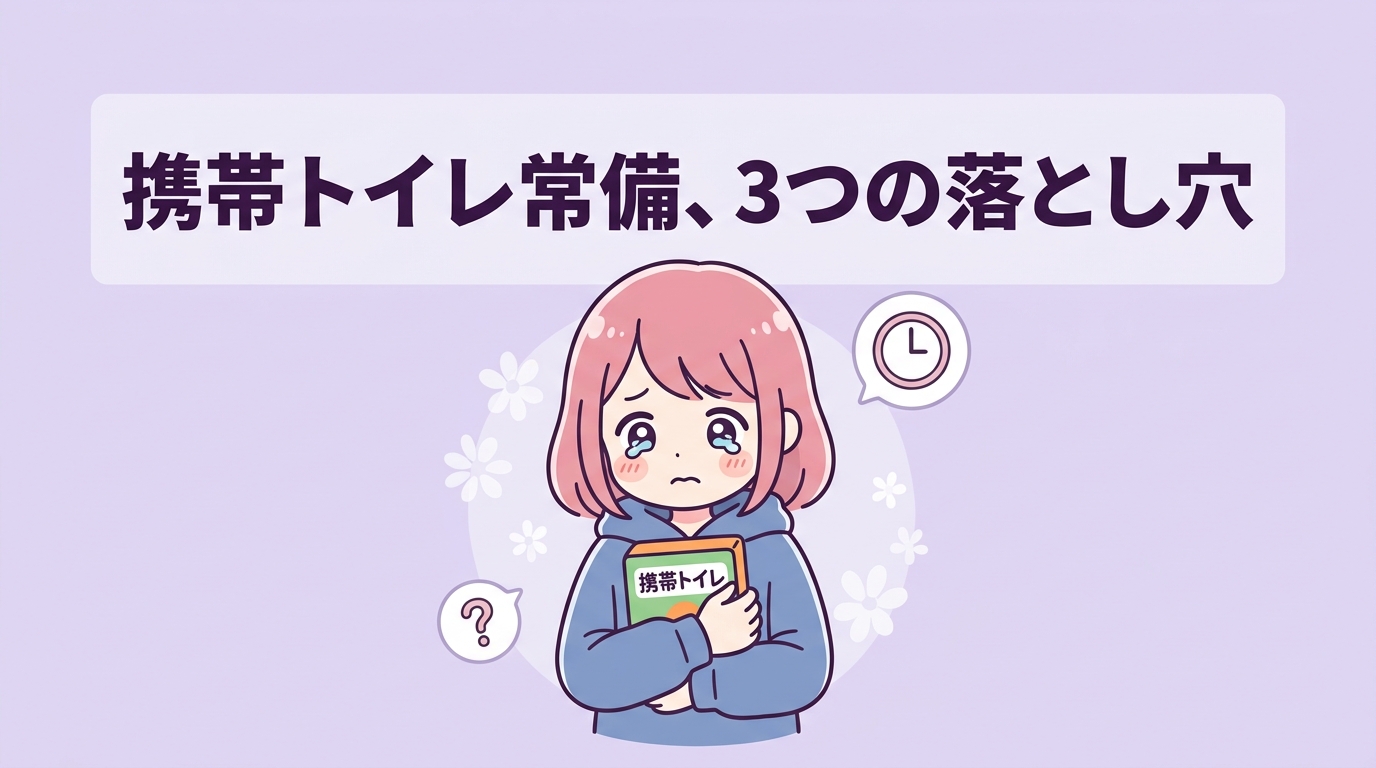 携帯トイレを常備するデメリット3つ