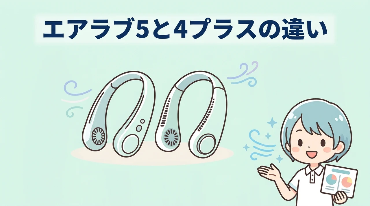 エアラブ5と4プラスの違いを6つの項目で比較