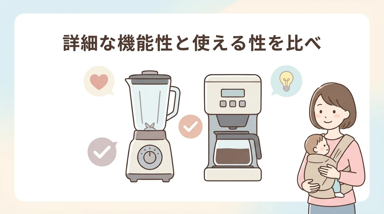 機能性や使い勝手の詳細を比較